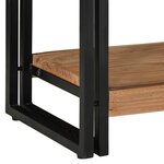 Table Console vidaXL Noire 90x33x75 cm en Acacia Massif et Métal