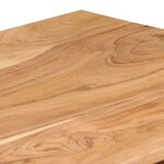 Bureau table meuble travail informatique à écrire bois d'acacia massif 118 cm 0502113