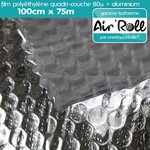 Lot de 20 rouleaux de film bulle d'air largeur 100cm x longueur 75m  - gamme air'roll isotherme