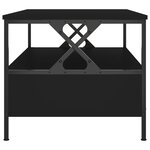 vidaXL Table basse noir 100x51x45 cm bois d'ingénierie