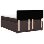 vidaXL Sommier à lattes de lit avec matelas Marron foncé 160x200 cm