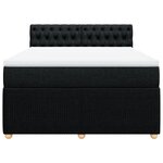 vidaXL Sommier à lattes de lit avec matelas Noir 160x200 cm Tissu