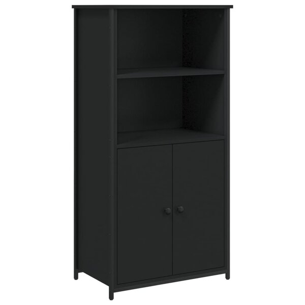 vidaXL Buffet haut noir 62x36x121 5 cm bois d'ingénierie