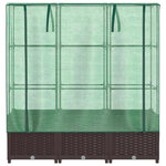 vidaXL Jardinière surélevée avec housse aspect rotin 120x40x138 cm