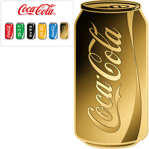 Pièce de monnaie en Or 3000 Francs g 0.031 (1/1000 oz) Millésime 2023 Gold Gift COCA COLA CAN 1/1000