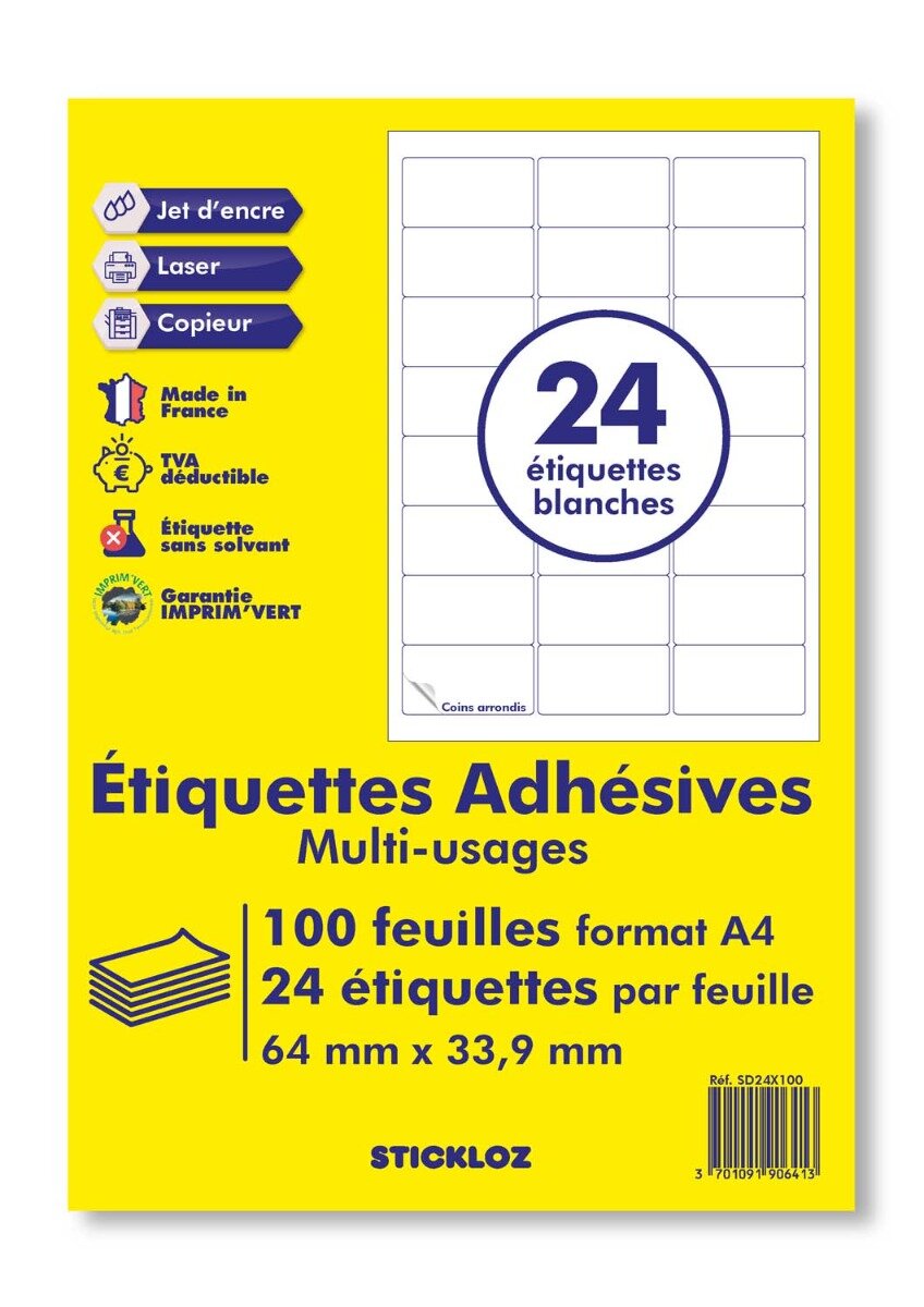 Amazinnov - Lot de 1000 Etiquette Thermiques Blanches sur Rouleau, Adhesif  Autocollantes Papier Labels – 100 mm x 150 mm – Manches de 50 mm