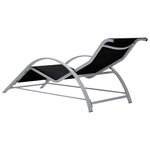 vidaXL Chaise longue textilène et aluminium noir