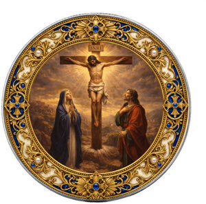 Monnaie CRUCIFIXION Seven Sorrows of Mary 1 Oz Argent 1$ USA 2026