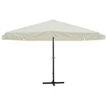 vidaXL Parasol blanc aluminium 500 cm