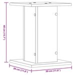 vidaXL Supports pour plantes 2 Pièces noir 30x30x40 cm bois d'ingénierie