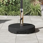 vidaXL Base de parasol avec roulettes avec poignée Granit Noir 29 kg Ronde