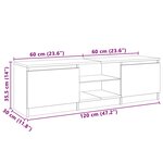vidaXL Meuble TV avec lumières LED Blanc 120x30x35 5 cm