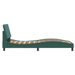 vidaXL Cadre de lit avec LED sans matelas vert foncé 90x190 cm velours