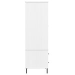vidaXL Garde-robe avec pieds en métal Blanc 90x55x172 5 cm Bois OSLO