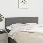 vidaXL Têtes de lit 2 Pièces Gris foncé 72x5x78/88 cm Tissu