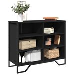 vidaXL Buffet noir 91x35 5x74 5 cm bois d’ingénierie