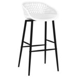 vidaXL Chaises de bar lot de 2 blanc