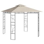 vidaXL Belvédère 3x3x2 7 m Crème 160 g/m²