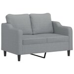vidaXL Ensemble de canapés 3 Pièces coussins gris clair tissu