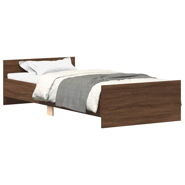 vidaXL Cadre de lit sans matelas chêne marron 100x200 cm