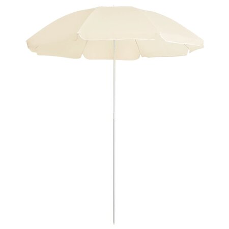 vidaXL Parasol de jardin avec mât en acier sable 180 cm