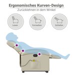 vidaXL Fauteuil inclinable de massage Crème Similicuir