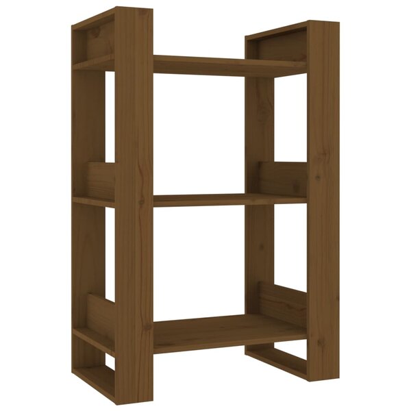 vidaXL Bibliothèque/Cloison Marron miel 60x35x91 cm Bois massif
