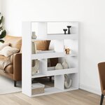vidaXL Bibliothèque blanc 100x33x125 5 cm bois d'ingénierie