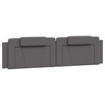 vidaXL Lit avec matelas gris 200x200 cm similicuir