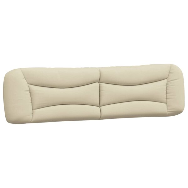 vidaXL Coussin de tête de lit crème 200 cm tissu