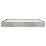 vidaXL Cadre de lit gris béton 150x200 cm bois d'ingénierie