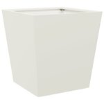 vidaXL Jardinières 2 Pièces blanc 40x40x40 cm acier