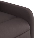 vidaXL Fauteuil de massage inclinable Marron foncé Tissu
