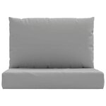 vidaXL Coussins de palette lot de 2 gris tissu oxford
