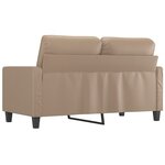 vidaXL Canapé à 2 places Cappuccino 120 cm Similicuir