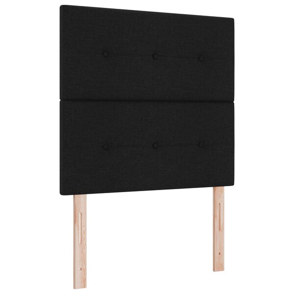 tête de lit vidaXL capitonnée noire 90 cm en tissu