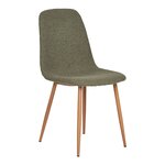 2 chaises de salle à manger vert foncé avec pieds en bois