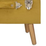 vidaXL Tabouret de rangement 40 cm Jaune moutarde Velours