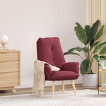 vidaXL Fauteuil relaxant Rouge vin Tissu