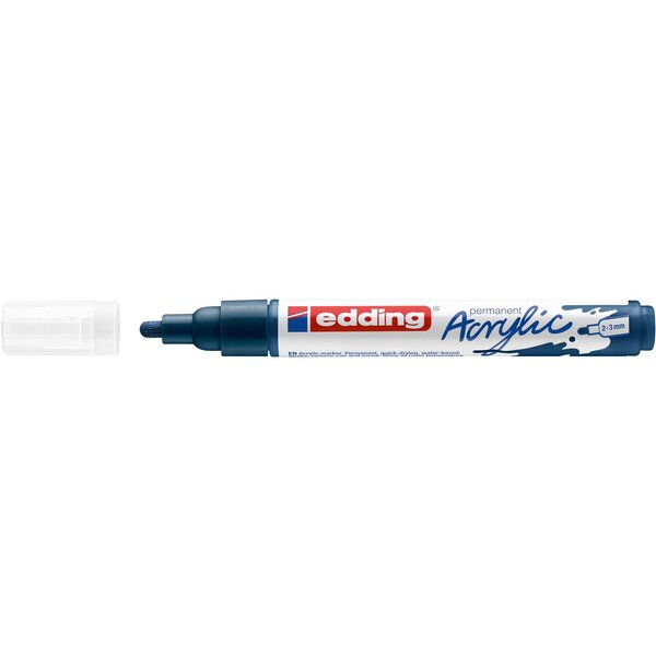 Marqueur acrylique moyen 5100 bleu nuit élégant 2-3 mm x 10 EDDING