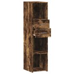 vidaXL Buffet haut chêne fumé 30x42 5x124 cm bois d'ingénierie