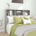 vidaXL Armoire de tête de lit Gris béton 140x19x103 5 cm