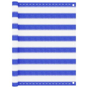 vidaXL Écran de balcon Bleu et blanc 90x300 cm PEHD
