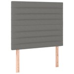 vidaXL Cadre de lit avec tête de lit Gris foncé 90x190 cm Tissu