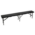 Perel Banc pliable avec motif d'osier Noir FP160R