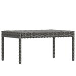 vidaXL Salon de jardin 6 Pièces avec coussins résine tressée gris