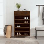 vidaXL Armoire à chaussures chêne marron 60x35x105cm bois d'ingénierie