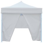 vidaXL Tente de réception escamotable avec 8 parois 3 x 9 m Blanc