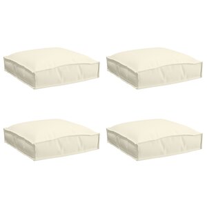 vidaXL Coussins de palette pour siège 4 Pièces Crème 40x40x8 cm Tissu Oxford