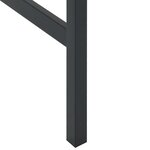 vidaXL Ensemble de bar de jardin 9 Pièces noir acier enduit de poudre
